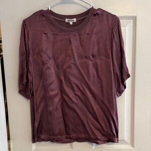 LA made Short Sleeve Top in Rich Plum